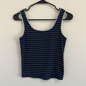 Active USA Blue & White Striped Tank Top